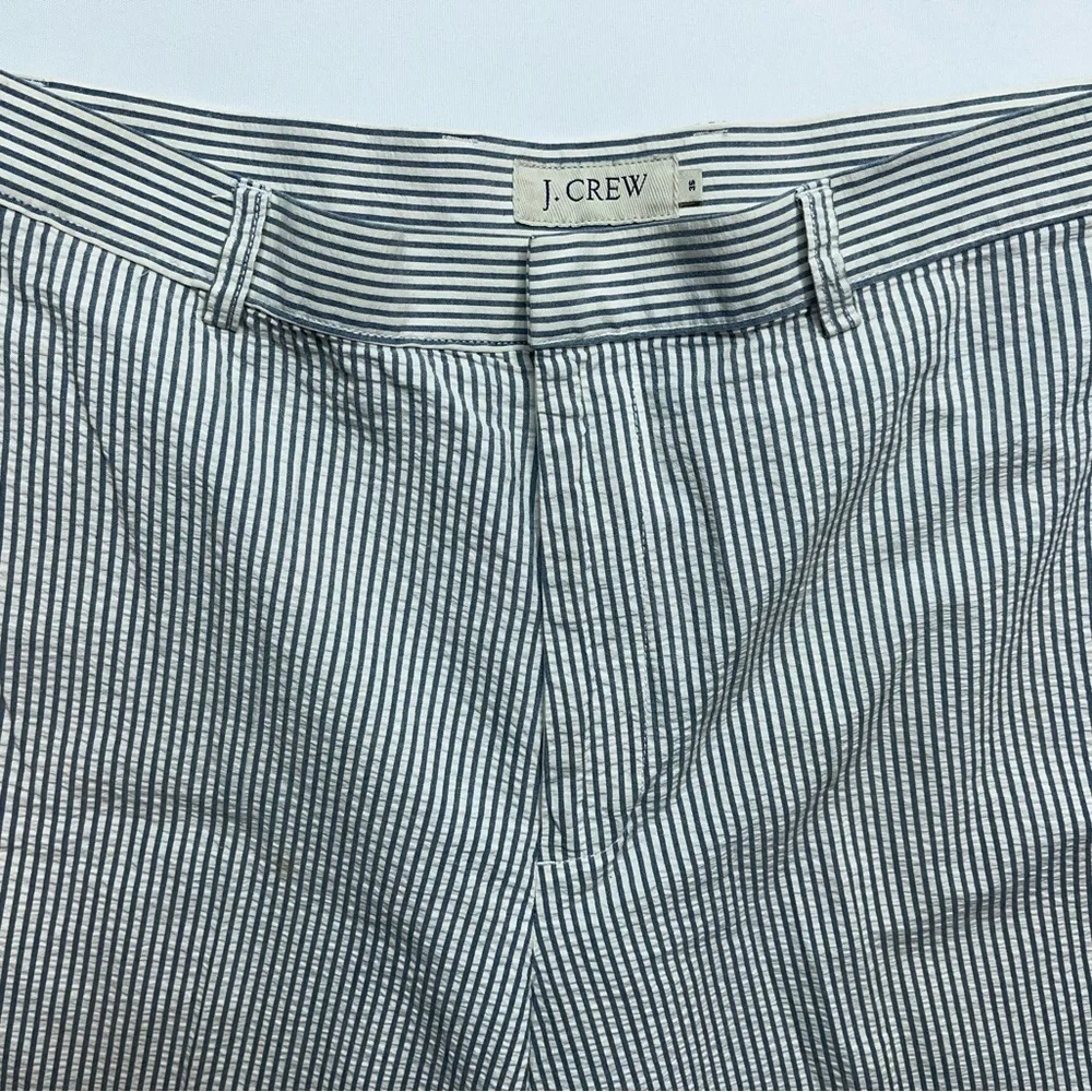 J. Crew Seersucker Shorts Blue Striped Mens Size 35 Golf Preppy 8.5 Inch Inseam
